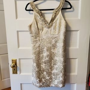 Chic Gold Lily Pullitzer Mini Dress